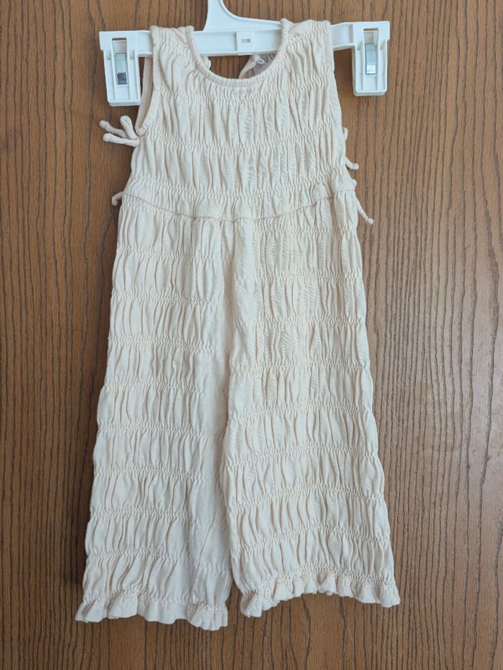 Zara One Piece Sleeveless Pants Romper Peach Cream-Toddler Girl 18 Months